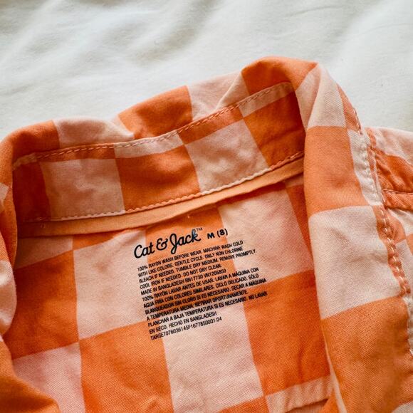 GAP Primary Cat & Jack Button Down Shirt Bundle Checkered Boys Size 8-9 - Picture 9 of 9